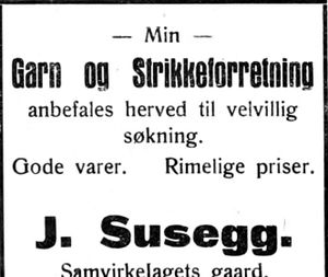 Annonse fra J. Susegg i Folkets Rett 1926.jpg