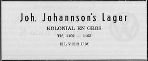 Annonse fra Joh. Johannson`s Lager i Norsk Militært Tidsskrift nr 11 1960.jpg