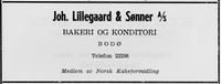 94. Annonse fra Joh. Lillegaard & Sønner AS i Norsk Militært Tidsskrift nr. 11 1960.jpg