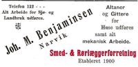 198. Annonse fra Joh. M. Benjaminsen under Harstadutstillingen 1911.jpg