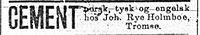 205. Annonse fra Joh. Rye Holmboe i Tromsø Amtstidende 4. januar 1900.jpg