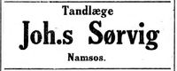 42. Annonse fra Joh.s Sørvig i Nordtrønderen 10.6. 1914.jpg