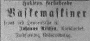 Annonse fra Johanne Nilssen i Møre Tidende 14. januar 1899.jpg