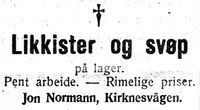 77. Annonse fra Jon Normann i Nord-Trøndelag og Nordenfjeldsk Tidende 14.03.33.jpg