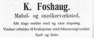 Annonse fra K. Foshaug i Narvikboka 1912.jpg