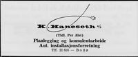 103. Annonse fra K. Haneseth AS i Norsk Militært Tidsskrift nr. 11 1960.jpg