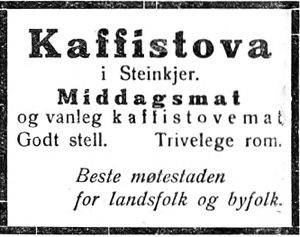 Annonse fra Kaffistova Steinkjer i Trønderbladet 22.12. 1926.jpg