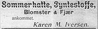 362. Annonse fra Karen M. Iversen i Haalogaland 28.4.-06.jpg