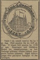 Annonse i Kysten (avis) 18. januar 1905.