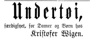 Annonse fra Kristofer Wigen i Mjølner 23. 10. 1899.jpg