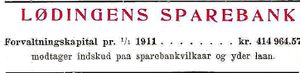 Annonse fra Lødingen Sparebank under Harstadutstillingen 1911.jpg