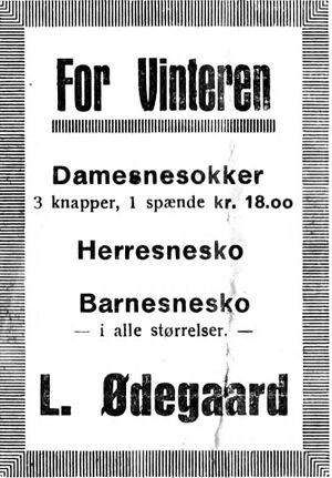 Annonse fra L. Ødegaard i Folkets Rett 8.11.26.jpg