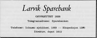 184. Annonse fra Larvik Sparebank i Norsk Militært Tidsskrift nr. 11 1960.jpg