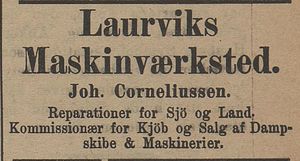 Annonse fra Laurviks Maskinværksted i Kysten 18.01.1905.jpg