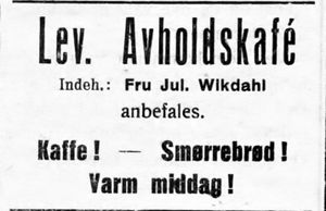 Annonse fra Levanger Avholdskafe i Folkets Rett 1926.jpg