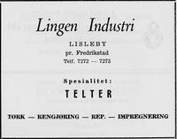238. Annonse fra Lingen Industri i Norsk Militært Tidsskrift nr. 11 1960.jpg