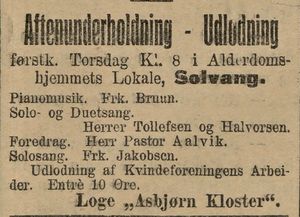 Annonse fra Loge Asbjørn Kloster i Stavanger Aftenblad 10.02.1906.jpg