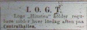 Annonse fra Losje Hinsten i Tromsø Amtstidende 18. januar 1896.jpg