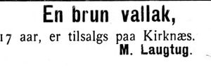 Annonse fra M. Laugtug i Indtrøndelagen 20.6.1906.jpg