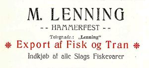 Annonse fra M. Lenning under Harstadutstillingen 1911.jpg