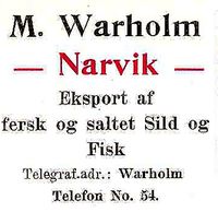 206. Annonse fra M. Warholm under Harstadutstillingen 1911.jpg
