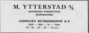 Annonse fra M. Ytterstad AS i Norsk Militært Tidsskrift nr. 11 1960.jpg