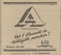 Annonse i Sunnmørsposten 4. februar 1927.