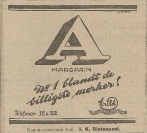 Annonse fra Margarinfabrikken Arild i Sunnmørsposten 04.02.1927.jpg