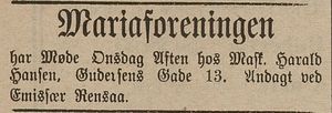 Annonse fra Mariaforeningen i Gjengangeren 29.05.1906.jpg