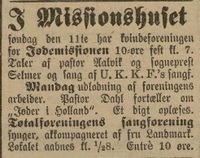 136. Annonse fra Misjonshuset i Stavanger Aftenblad 10.02.1906.jpg