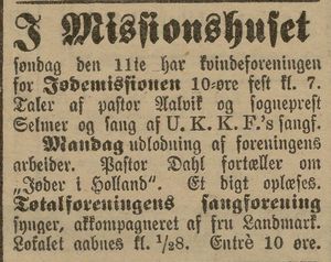 Annonse fra Misjonshuset i Stavanger Aftenblad 10.02.1906.jpg