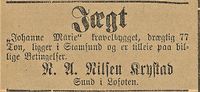 74. Annonse fra N. A. Nilsen Krystad i Lofotens Tidende 12.03. 1892.jpg