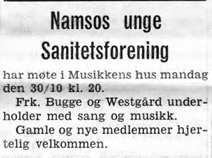 Annonse fra Namsos unge Sanitetsforening i Namdal Arbeiderblad 28.10.1950.jpg