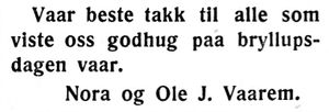 Annonse fra Nora og Ole J. Vaarem i Indheredsposten 31.1.1921.jpg