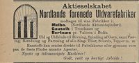 157. Annonse fra Nordlands forenede Uldvarefabriker i Tromsø Amtstidende 10.12. 1900.jpg