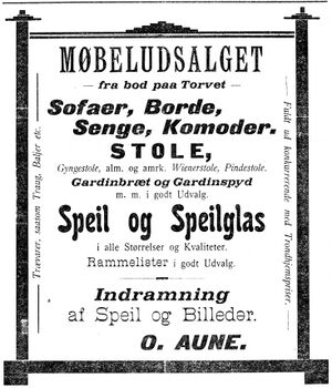 Annonse fra O. Aune i Indtrøndelagen 16.11. 1900.jpg