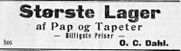 25. Annonse fra O. C. Dahl i Namdalens Folkeblad 1901.jpg