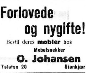 Annonse fra O. Johansen i Indhereds-Posten 19.10. 1923.jpg