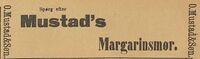Annonse for margarinsmør i Adressebladet 6. januar 1892.