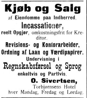 Annonse fra O. Sivertsen i Indtrøndelagen 20.6.1906.jpg