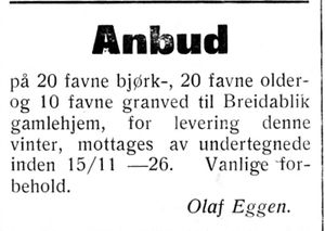 Annonse fra Olaf Eggen i Folkets Rett 1926.jpg