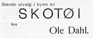Annonse fra Ole Dahl i Narvikboka 1912.jpg