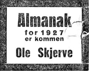 Annonse fra Ole Skjerve i Trønderbladet 22.12. 1926.jpg