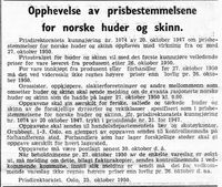 69. Annonse fra Prisdirektoratet i Namdal Arbeiderblad 28.10.1950.jpg
