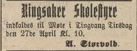 225. Annonse fra Ringsaker Skolestyre i Gudbrandsdølen 22.04.1909.jpg