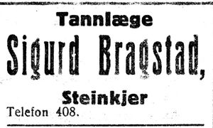 Annonse fra Sigurd Bragstad i Inntrøndelagen 20.1. 1926.jpg