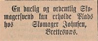 455. Annonse fra Skomager Johnsen i Lofot-Posten 27.07.1885.jpg