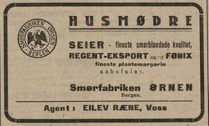 Annonse fra Smørfabriken ØRNEN i Bondebladet 20.10. 1924.jpg