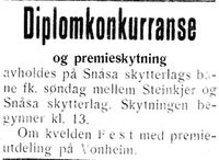 245. Annonse fra Snåsa skytterlag i Inntrøndelagen og Trønderbladet 27.7. 1932.jpg