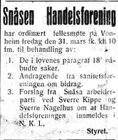 48. Annonse fra Snåsen Handelsforening i Nord-Trøndelag og Nordenfjeldsk Tidende 14.03.33.jpg